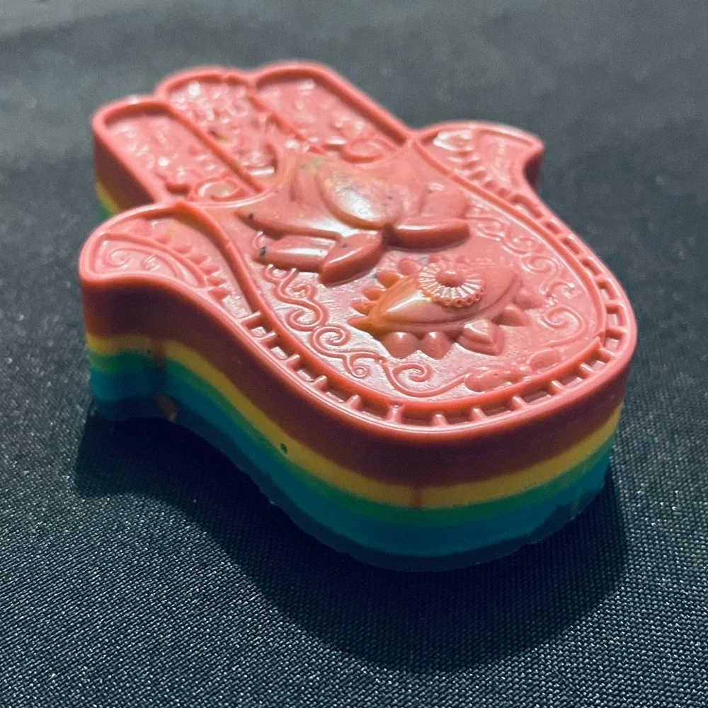 New Fruit Punch Organic Oatmeal Handmade  Rainbow Hamsa 🪬 Chakra Soap By Me